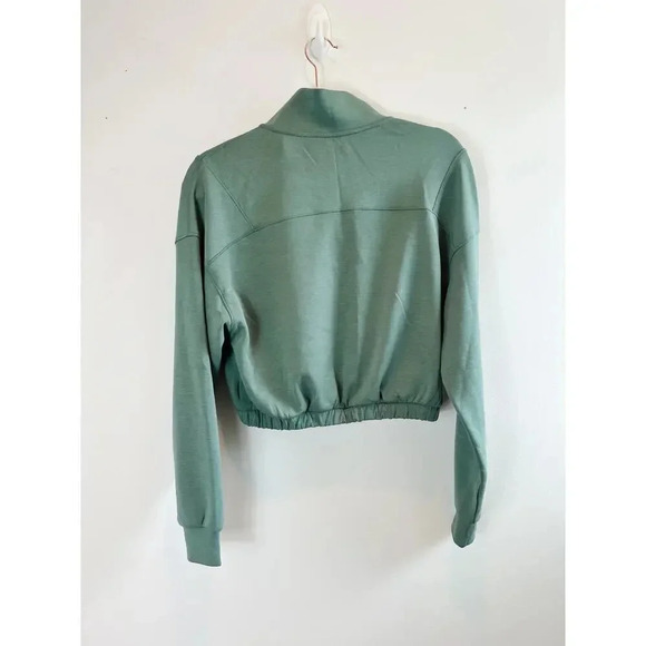 Hollister Gilly Hicks Green Cropped Quarter Zip Pullover size S - Picture 7 of 13